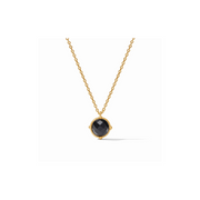 Honeybee Solitaire Necklace -Obsidian Black/Gold