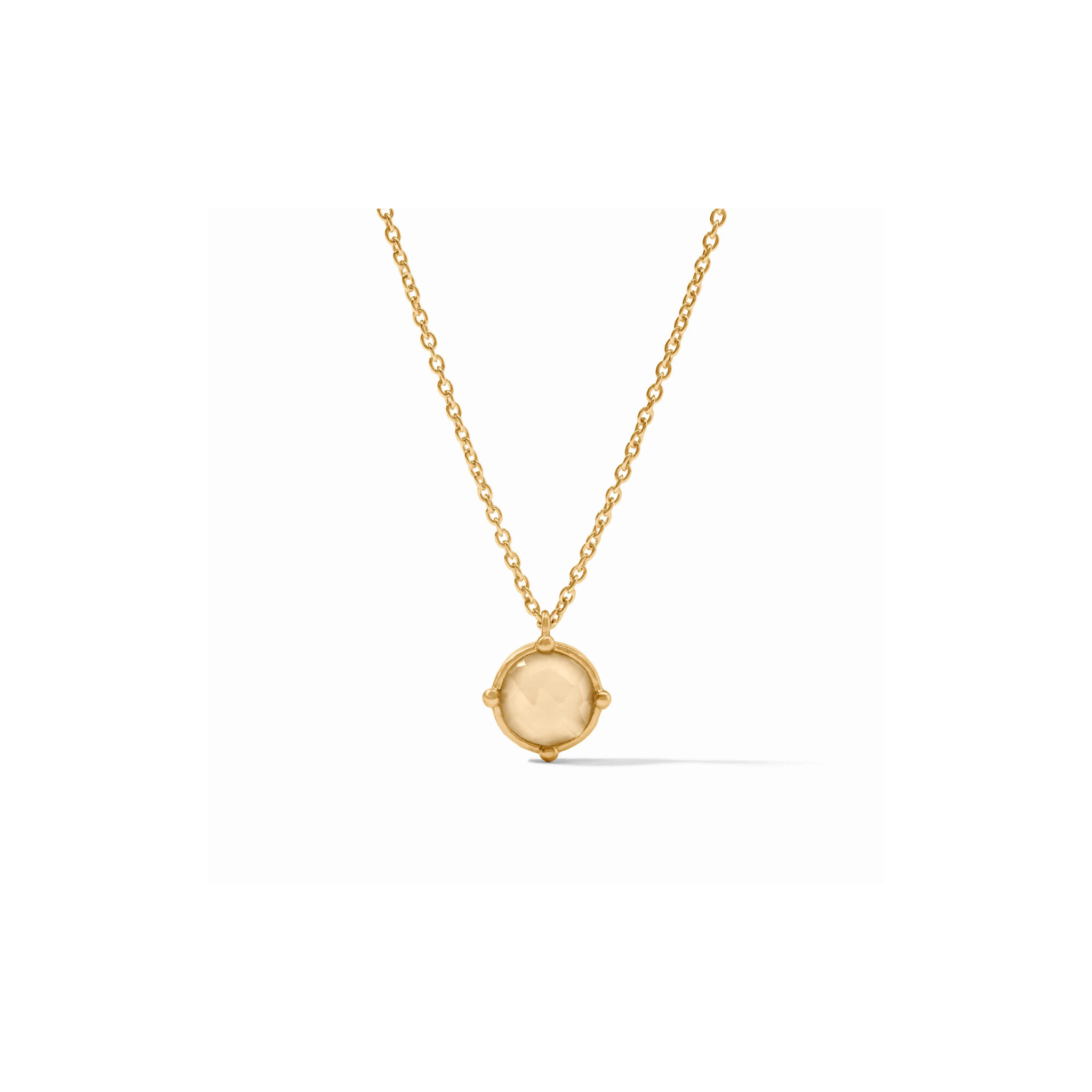Honeybee Solitaire Necklace -Iridescent Champagne/Gold