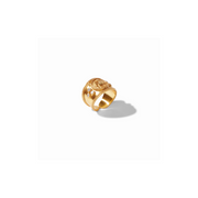 Coin Crest Ring -Cubic Zirconia/Gold (size 8)