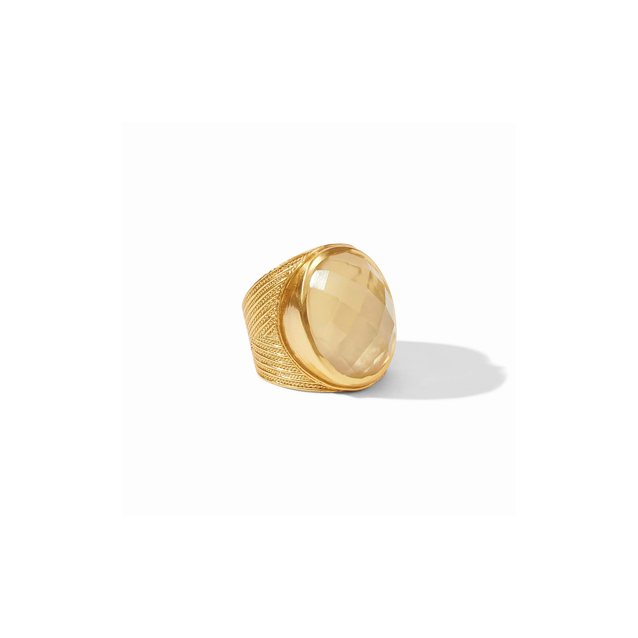 Verona Statement Ring -Iridescent Champagne/Gold (size 8)
