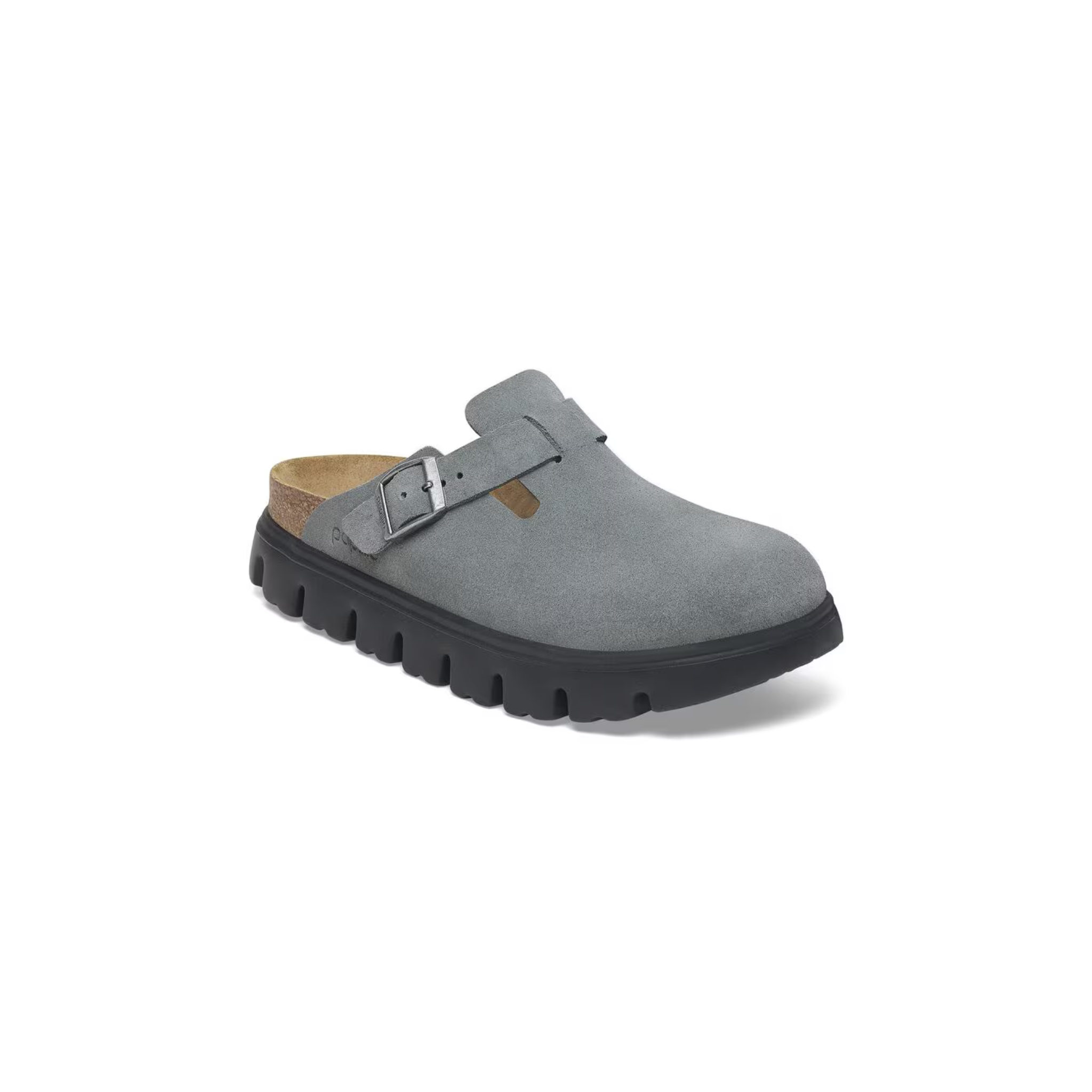 Boston Chunky -Suede Leather Basalt Gray/Black