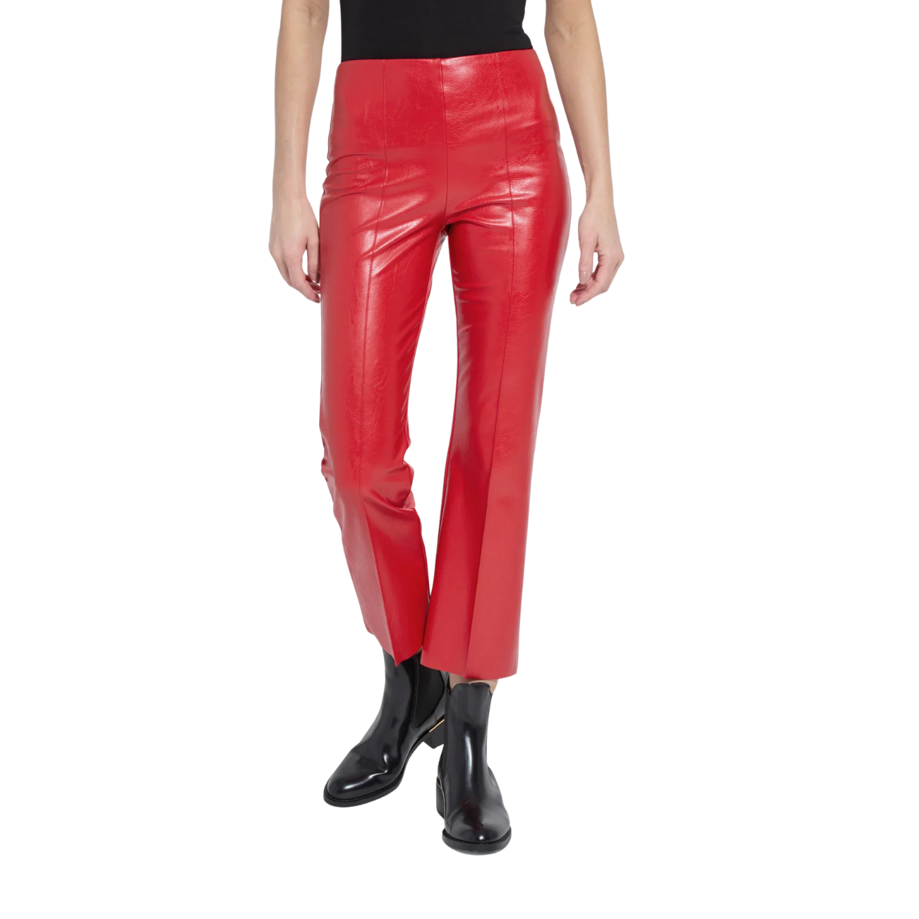 Lysse Ankle Elysse Vegan Leather Pant -Extra Ordinary Red