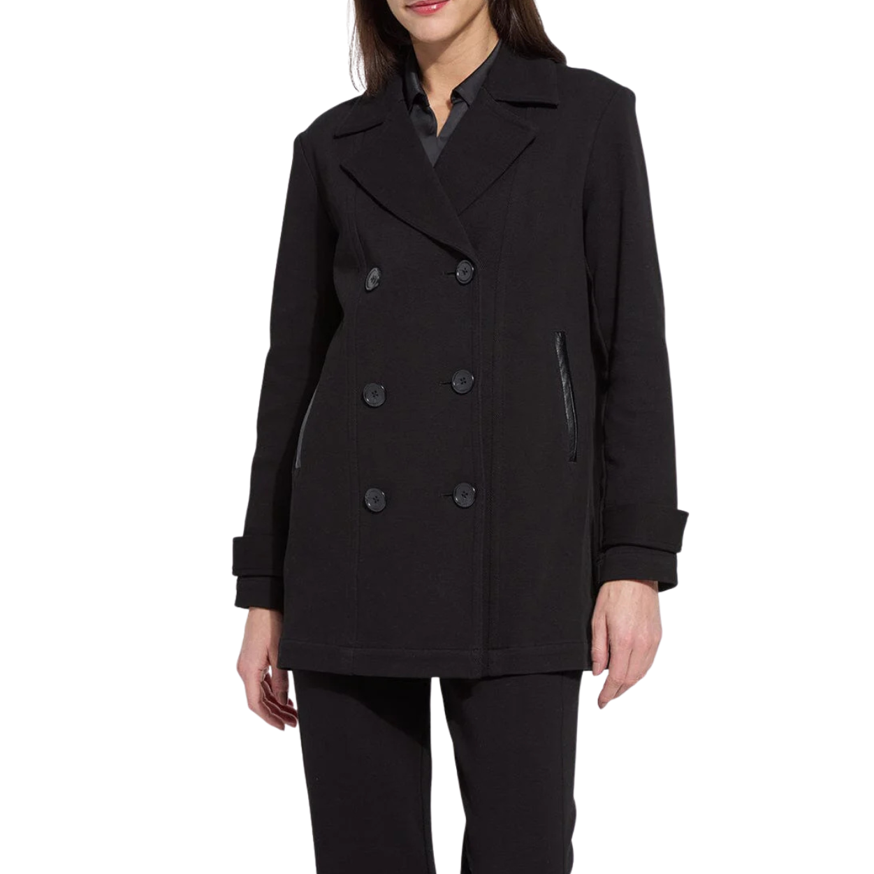 Lysse Alma Cavalry Peacoat -Black