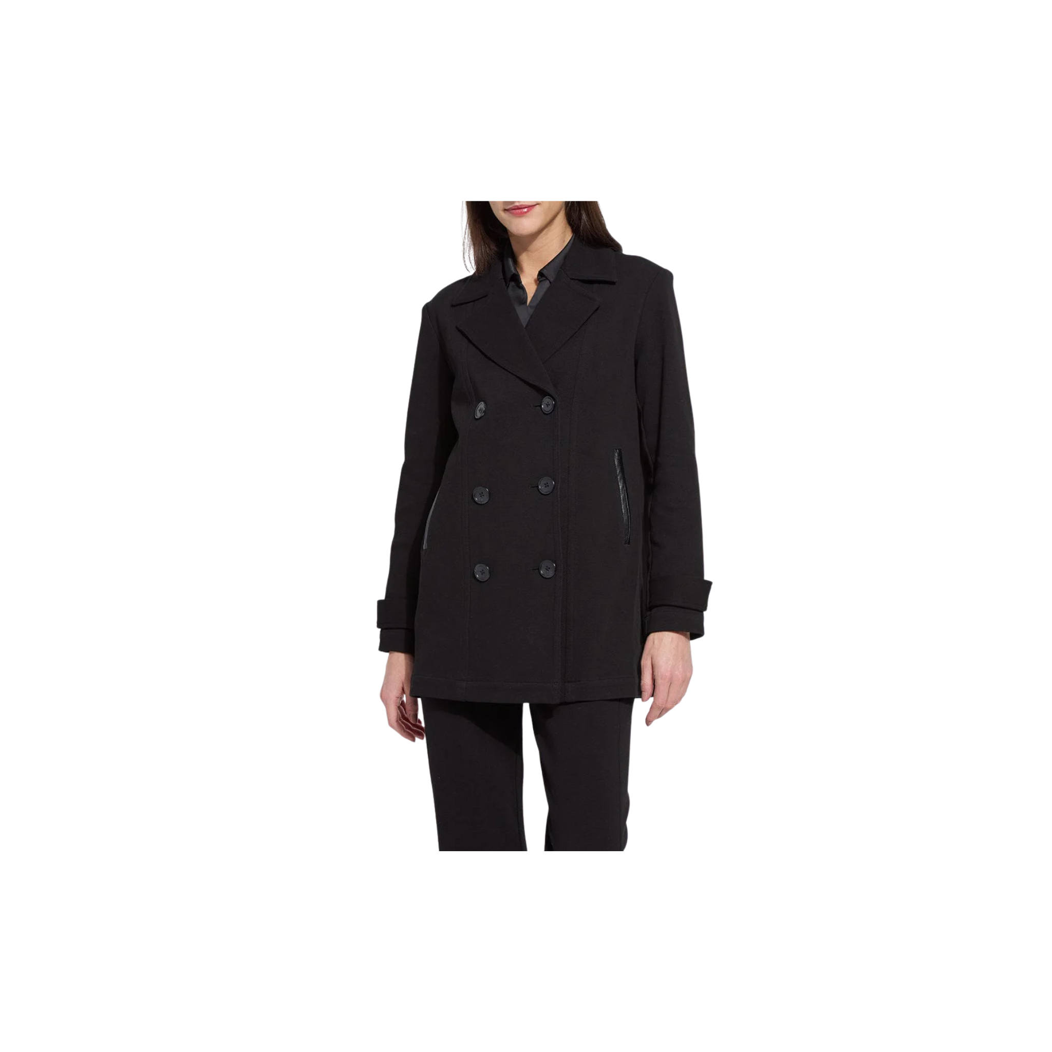 Alma Cavalry Peacoat -Black