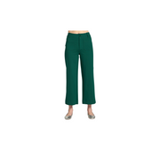 APNY Ponte Cropped Wide Leg Pant w/ Patch Pocket -Emerald