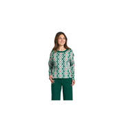 APNY Abstract Geo Pattern Sweater -Emerald Green