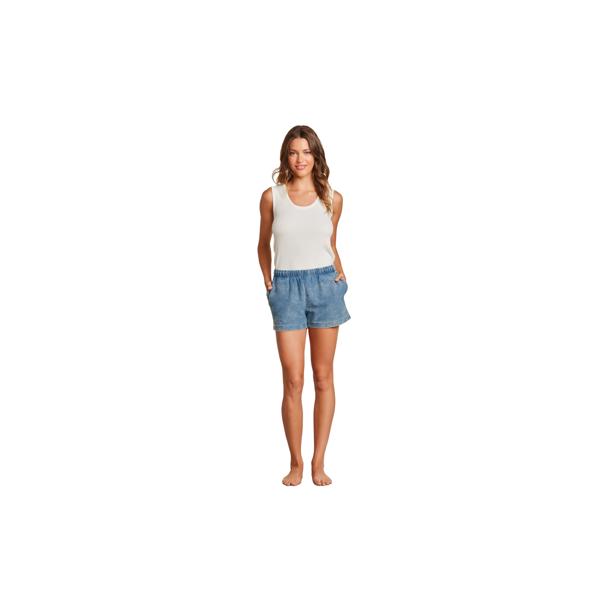 Barefoot Dreams Knit Short -Indigo Lt. Wash