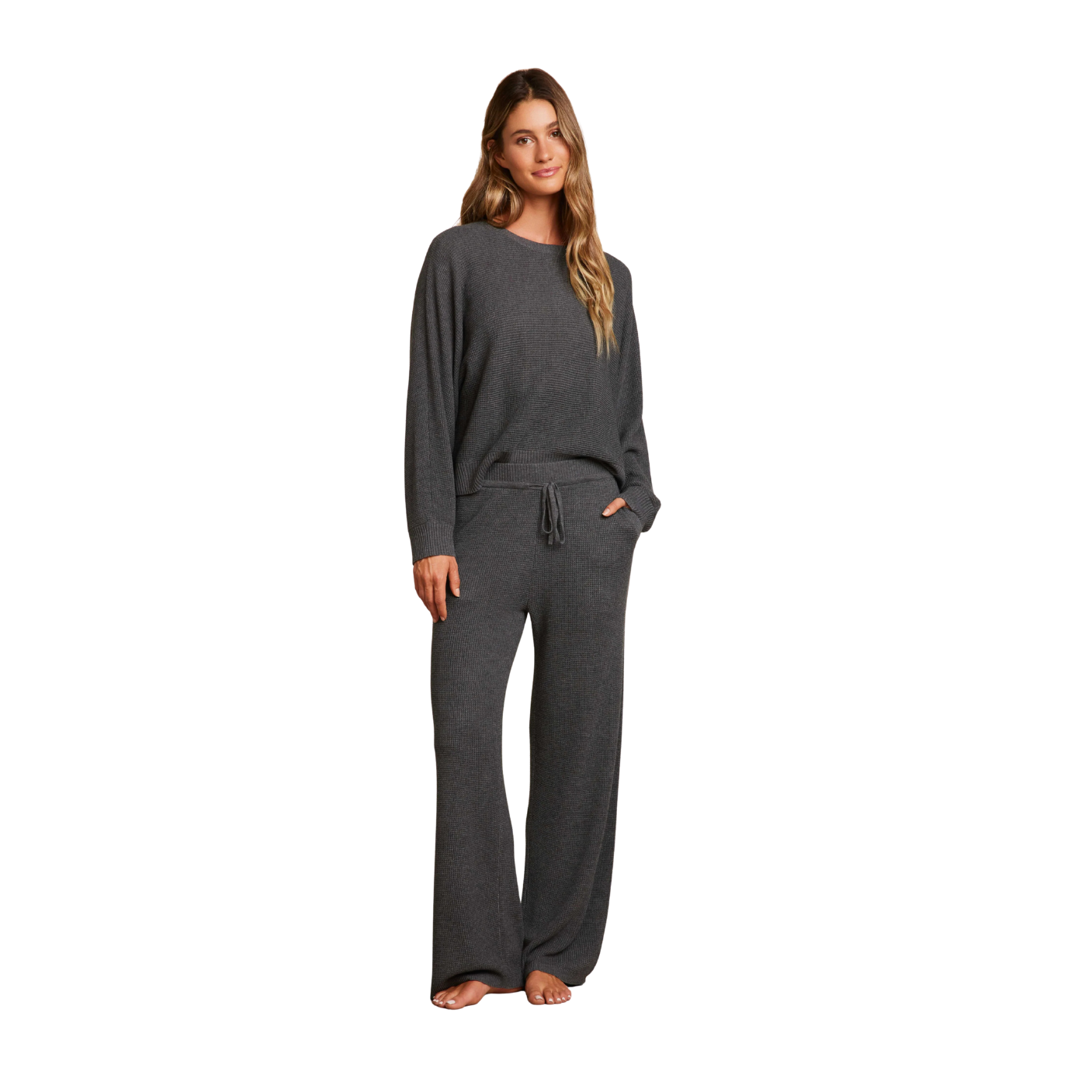Barefoot Dreams Luxeblend Waffle Knit Ankle Pant