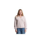 Barefoot Dreams CozyChic Dolman Sleeve Collared Pullover -Stone