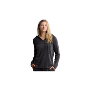 Barefoot Dreams CozyChic Ultra Lite Tipped Contrast Hoodie -Carbon/Black