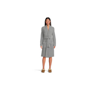 Barefoot Dreams CozyChic Ultra Lite® Contrast Scallop Ribbed Robe -Moonbeam