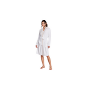 Barefoot Dreams CozyChic Ultra Lite® Tipped Ribbed Short Robe -Sea Salt/Shell