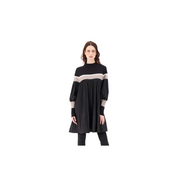 Gabby Isabella Pleated Tunic Dress -Black
