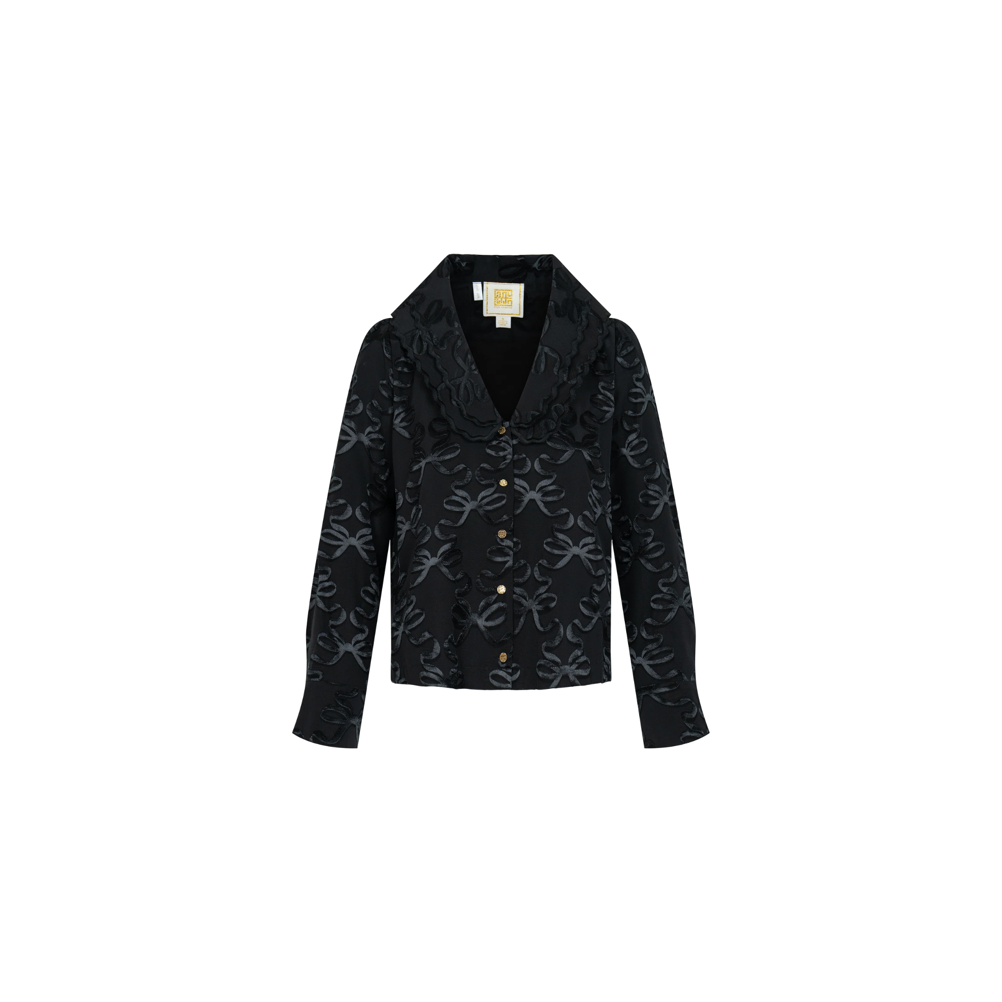 Emily McCarthy Cameron Top -Bow Lattice