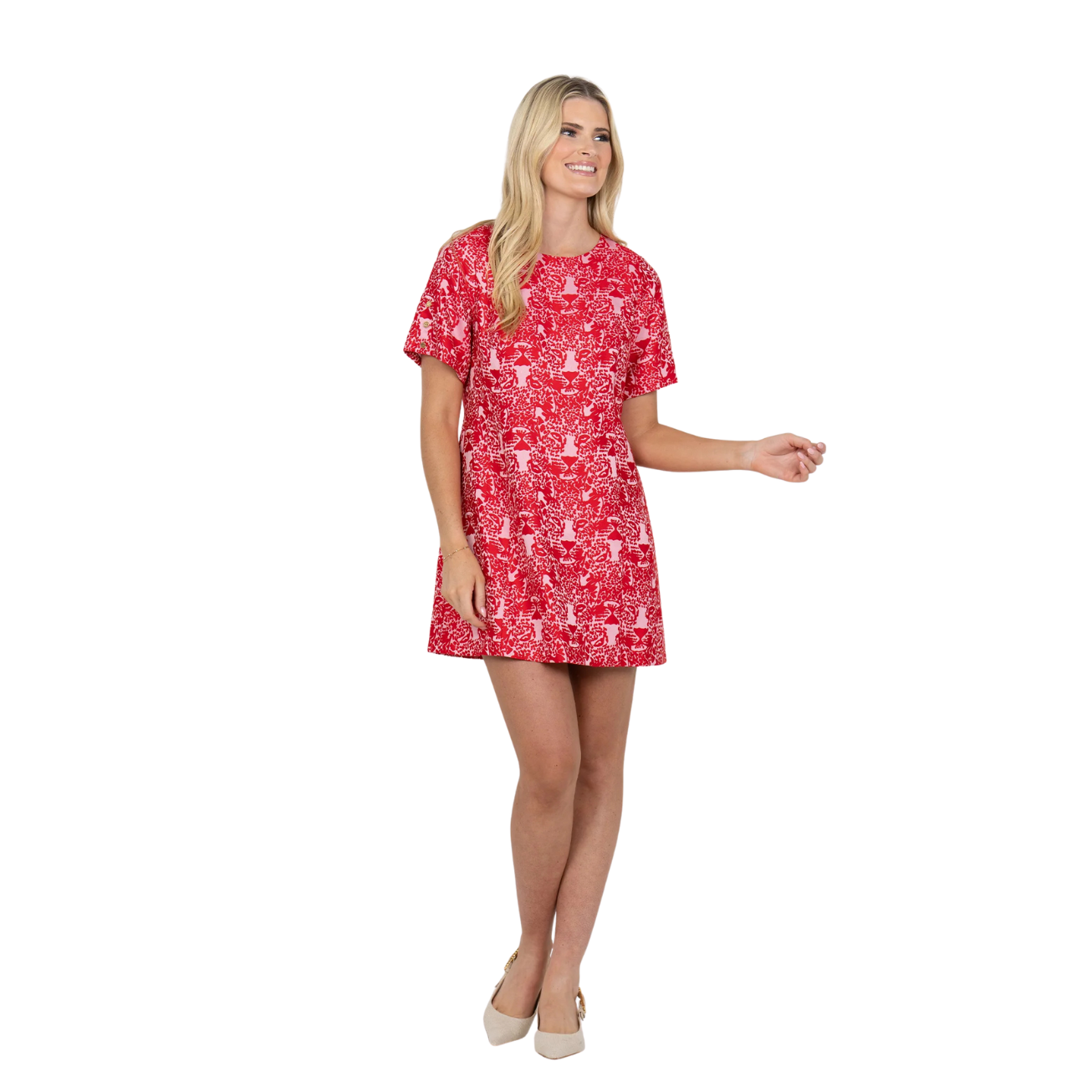 Emily McCarthy Royale Shift Dress -Cheeky Cheetah