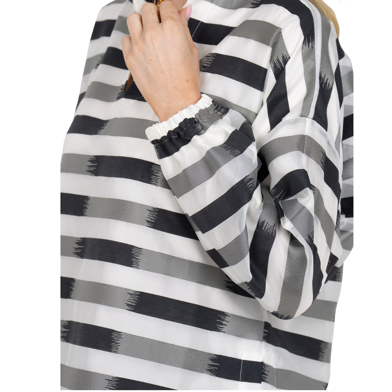 Emily McCarthy Long Sleeve Poppy Top -Truffle Stripe