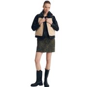 Melissa Nepton Nox Vest -Black/Sherpa Reversible