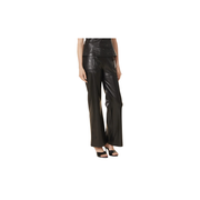 Dolce Cabo Vegan Leather Double Zip Pant -Black