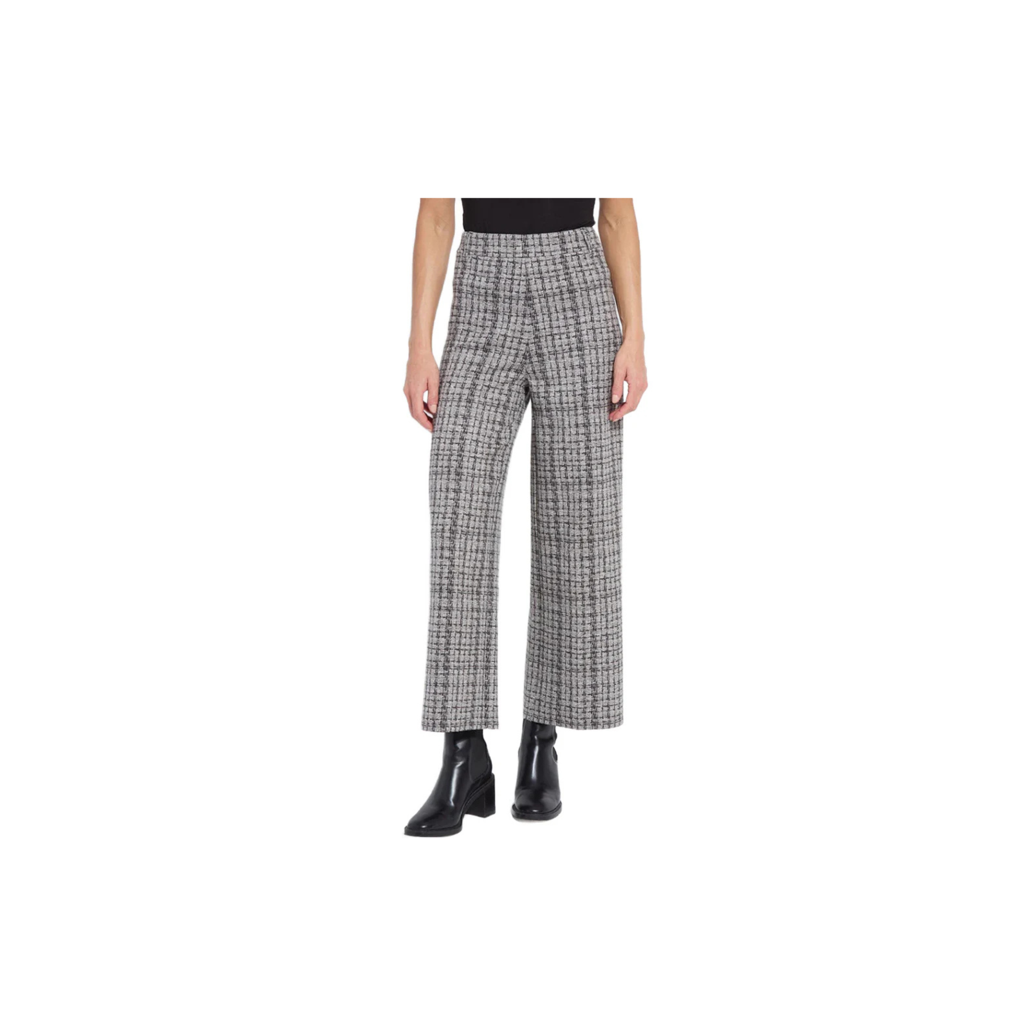 Erin High Waist Wide Leg Pant -Lush Tweed