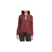 APNY Crossover Top w/ Tassel -Red