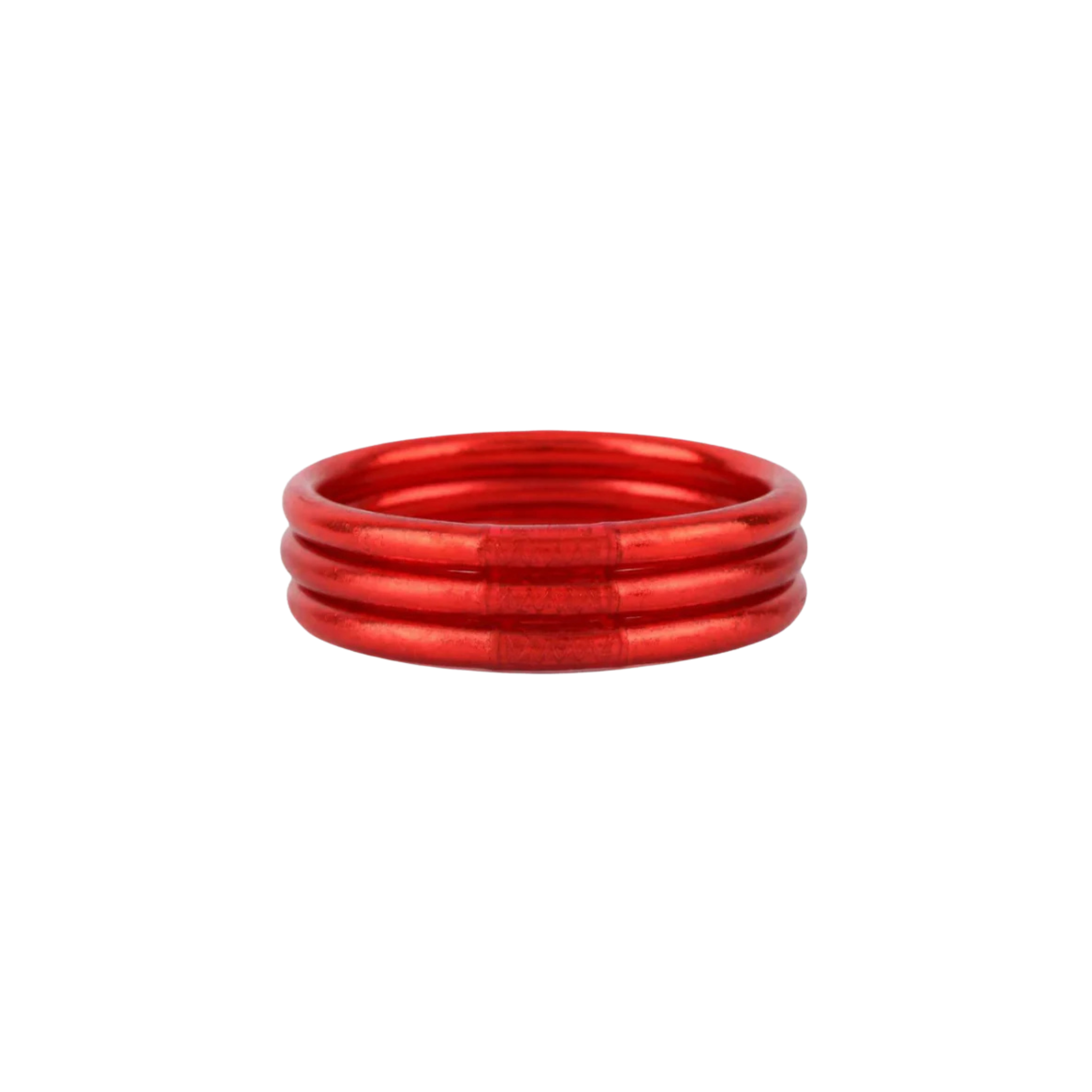 BuDhaGirl Crimson All Weather Bangle Serenity Prayer (Set of 3) -Small