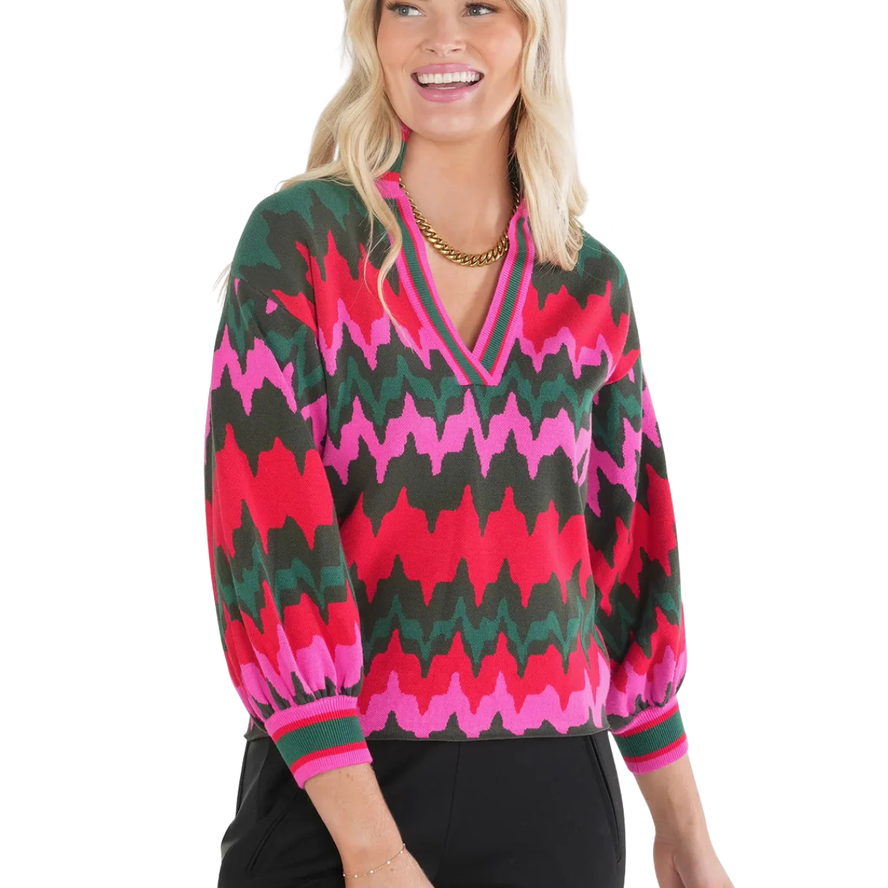 Emily McCarthy Lolli Sweater -Ruby Ripple