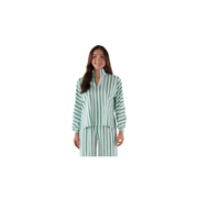 Emily McCarthy Pajama Pant Set -Mist Green Stripe