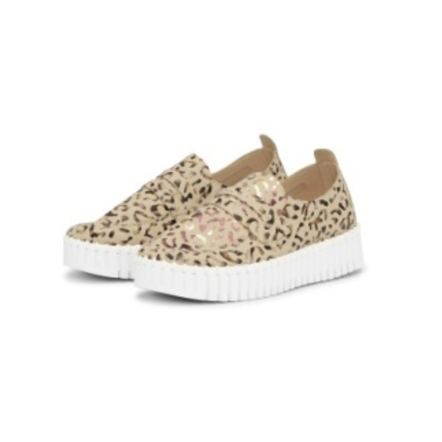 Ilse Jacobsen Tulip 3862 Metallic Leopard w/ White Sole - Latte
