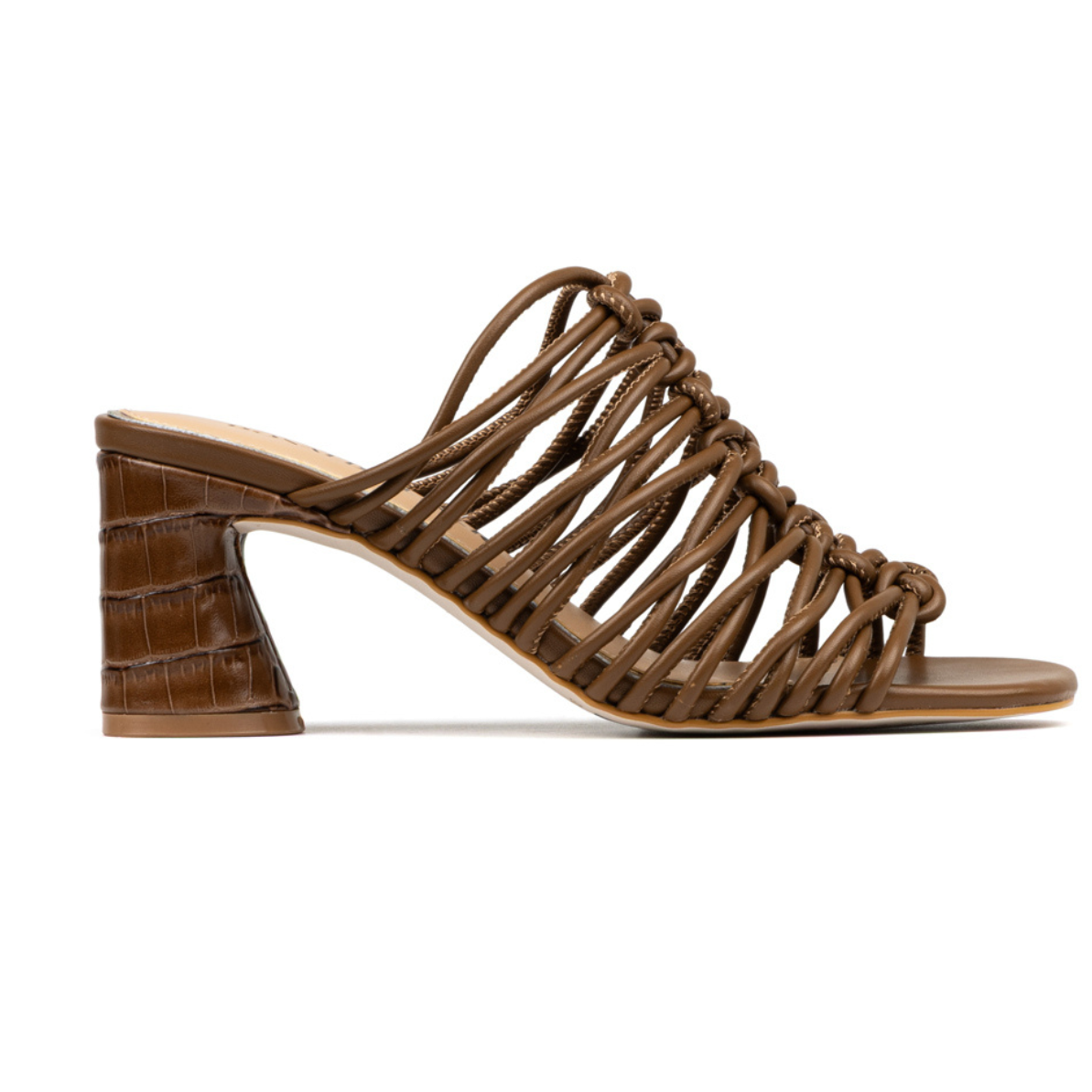 Donald Pliner Vyta Mid Heel Dress Mule -Saddle