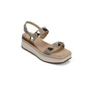 Vaneli Elby Wedge Sandal -Camel Raffia