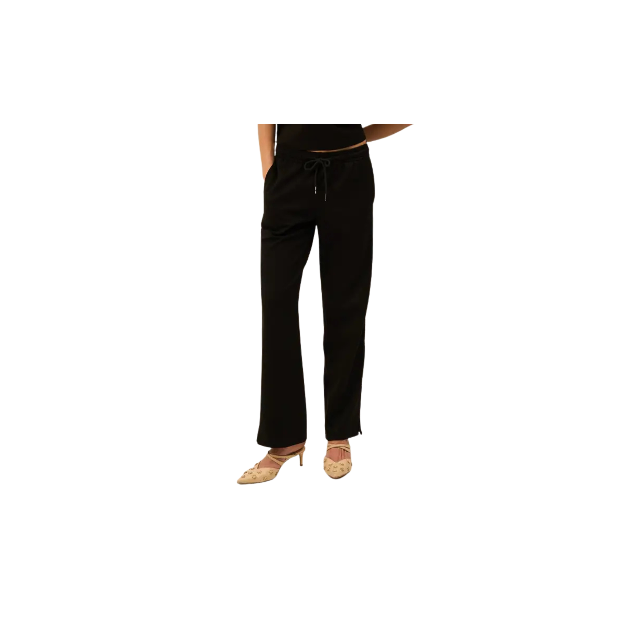 The GREii Western Side Seam Detail Pants -Black