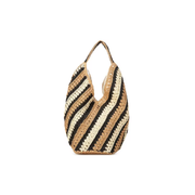 BTB Los Angeles Harper Woven Straw Hobo Bag -Natural Multi