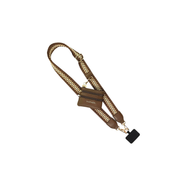 Save the Girls: Clip & Go Strap w/ Zippered Pouch -Dots Dk Brown/Lt Brown