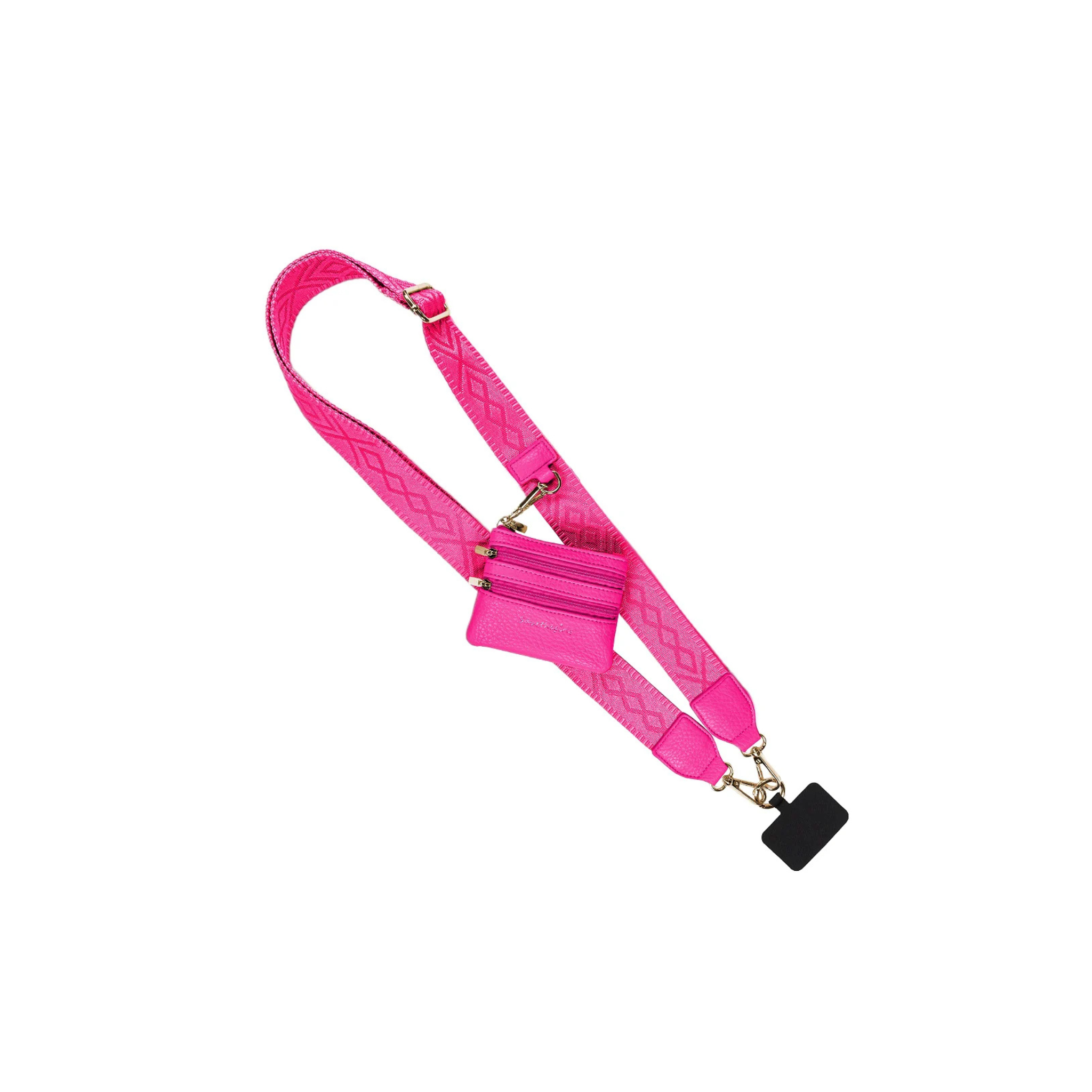 Save the Girls: Clip & Go Strap w/ Zippered Pouch -Classic Magenta