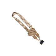Save the Girls: Clip & Go Strap w/ Zippered Pouch -Chevron Brown/Cream
