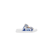 Matie Sandal -White Blue Floral