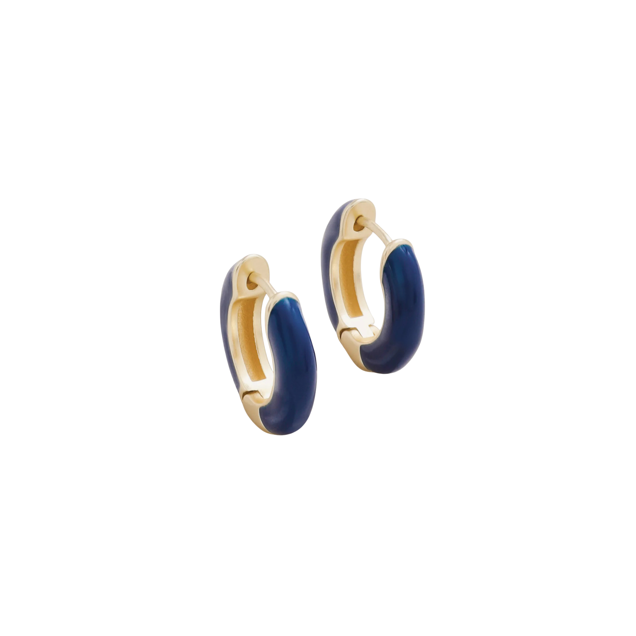 Spartina 449 Clara Hoop Earrings 15mm Navy