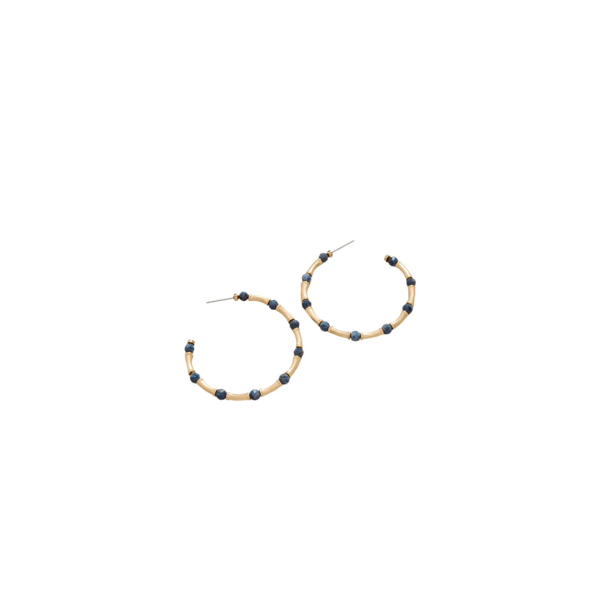 Spartina 449 Calm Waters Hoop Earrings -Blue Coral
