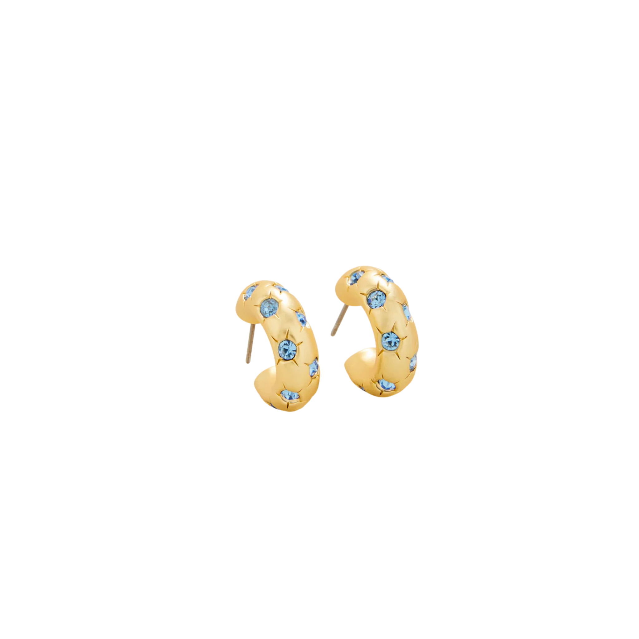 Spartina 449 Chubby Hoop Earrings -Blue
