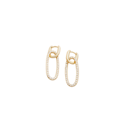 Spartina 449 Hudson Convertible Hoop Earrings -Crystal