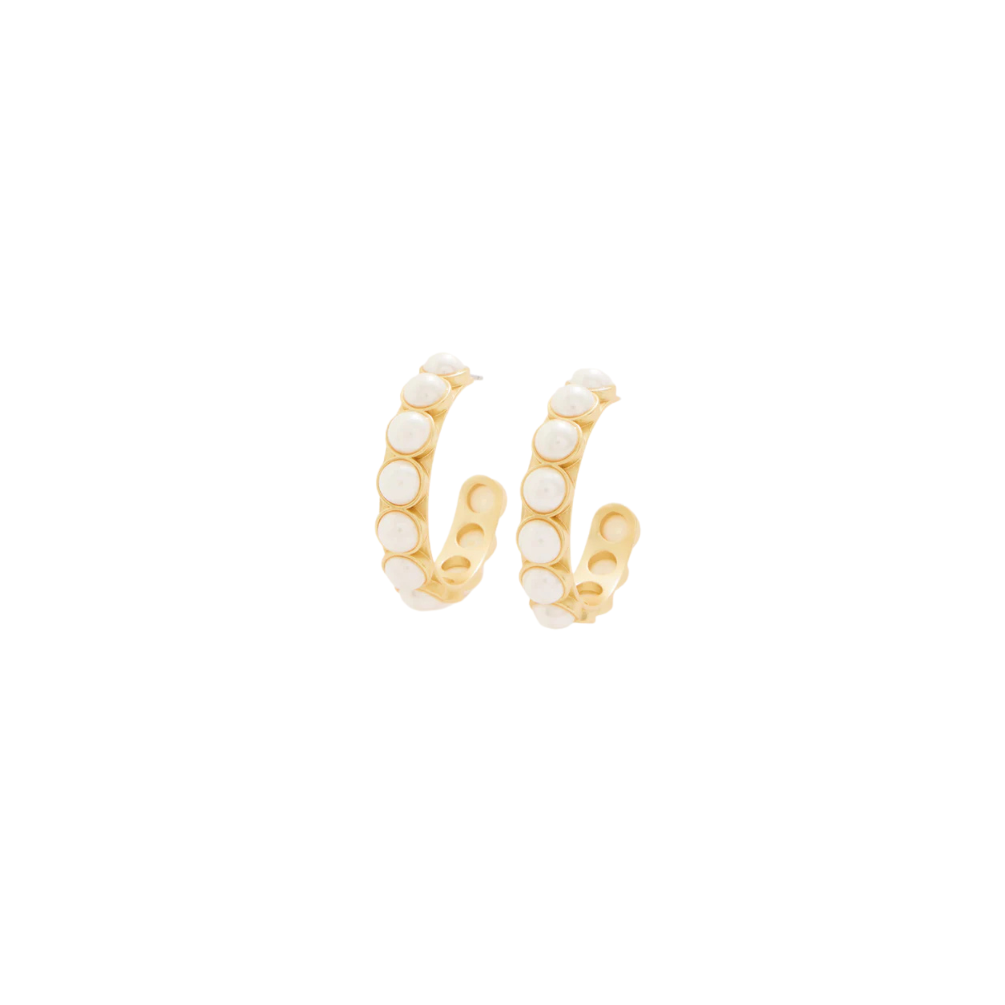 Spartina 449 Anna Hoop Earrings -Pearl