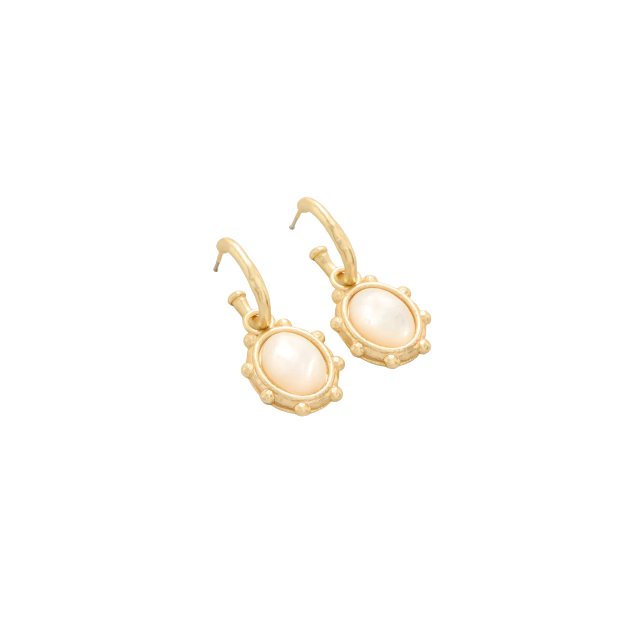 Spartina 449 Mercer House Drop Hoop Earrings -Mother-of-Pearl