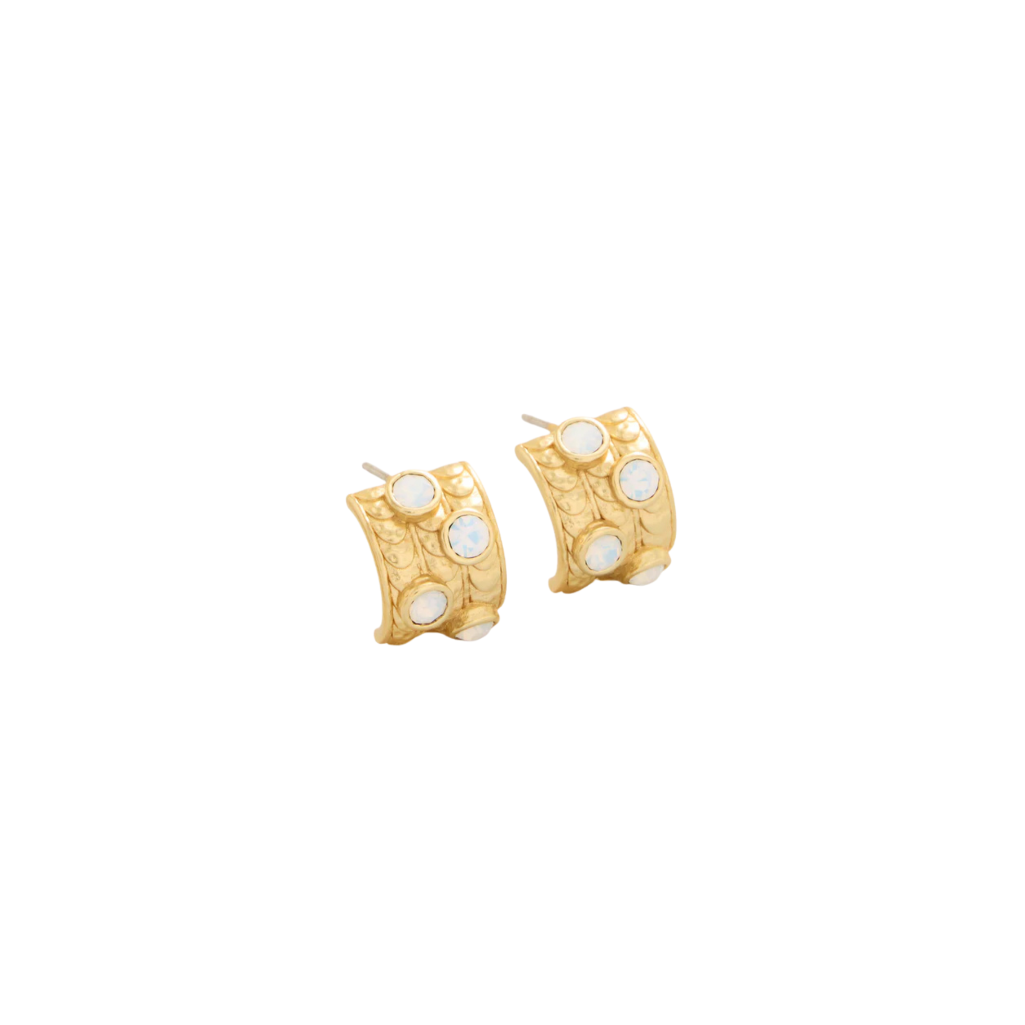 Spartina 449 Karissa Hoop Earrings -White Opal