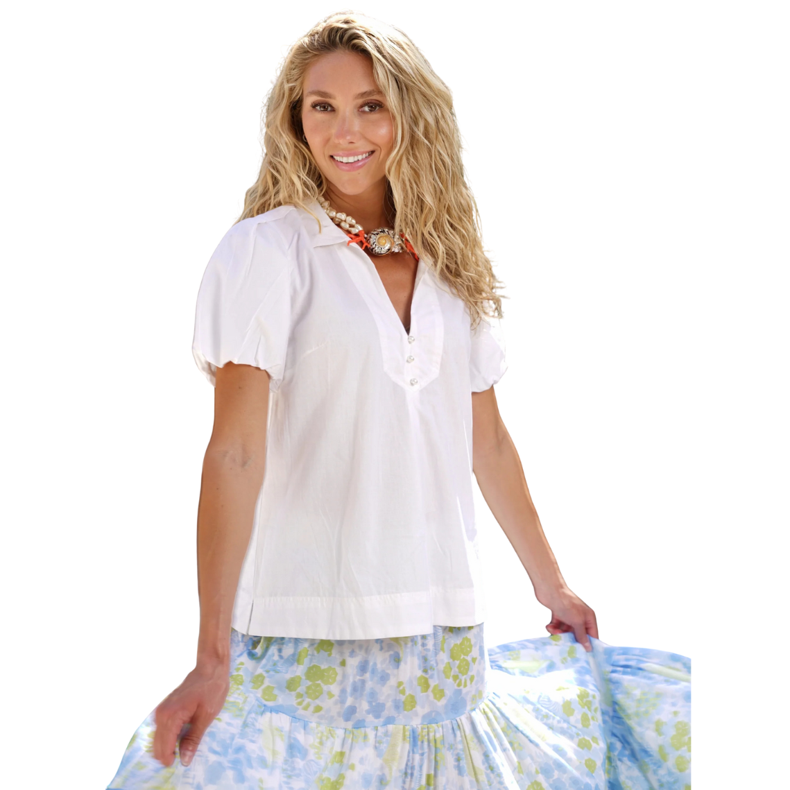 Just Darviny Virginia Top -Celestial White