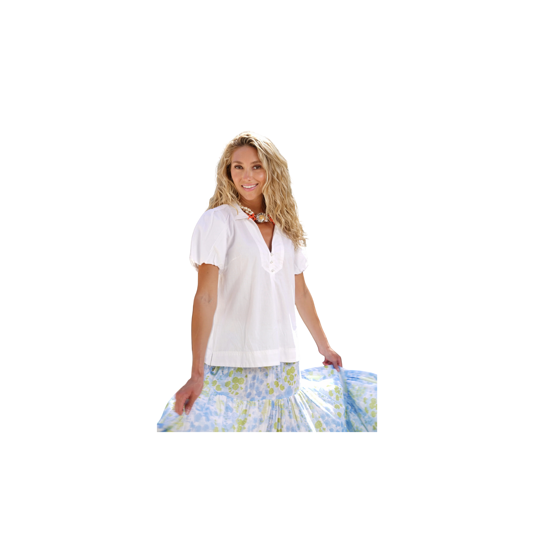 Just Darviny Virginia Top -Celestial White