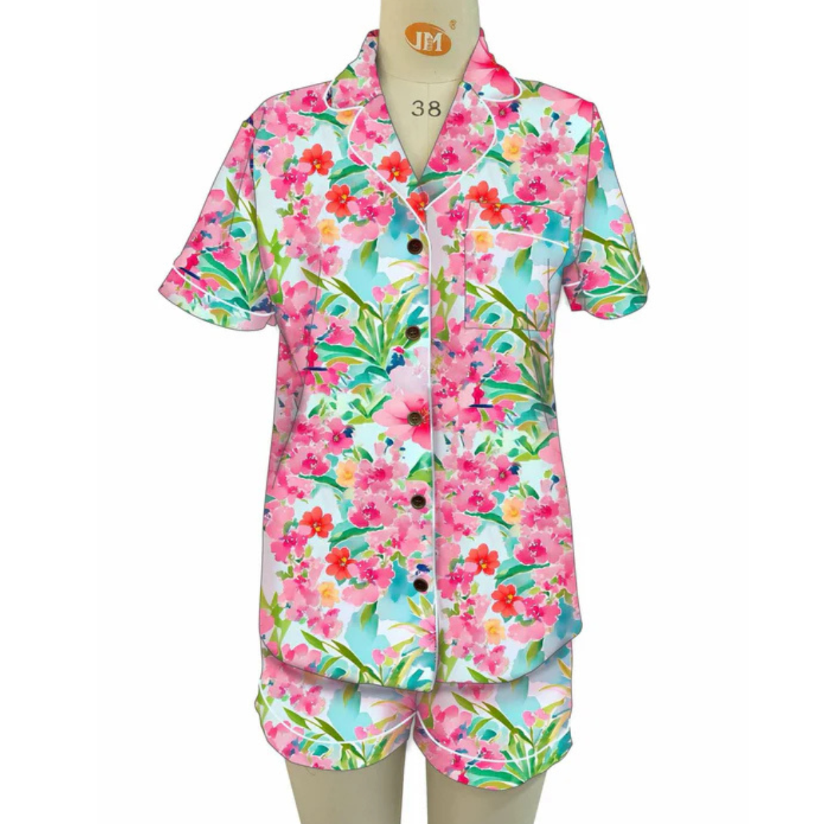Moon Ryder Oriental Garden Short Sleeve Lounge Set