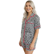 Moon Ryder Leopard Print Short Sleeve Lounge Set