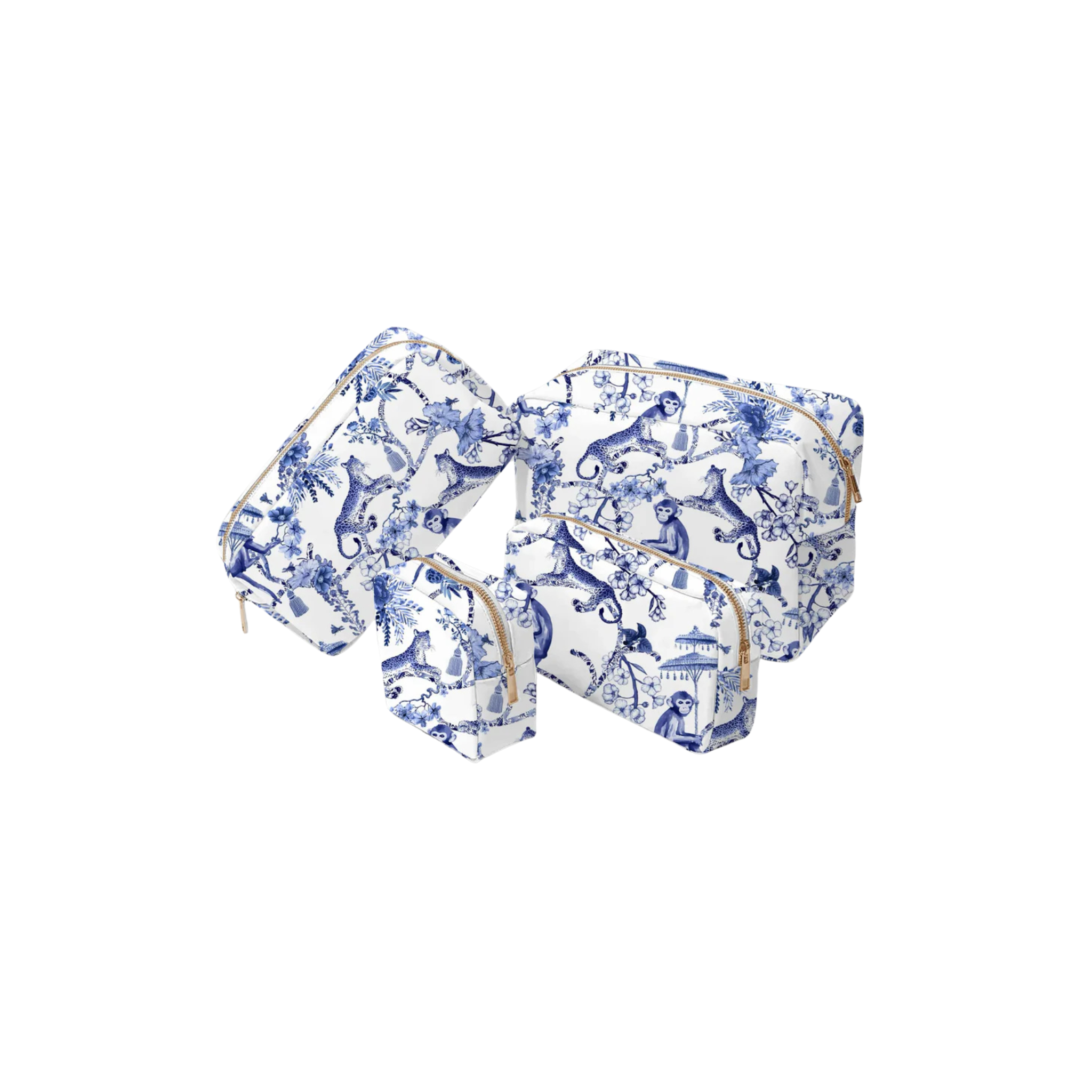 Moon Ryder 4 Piece Toiletry Bag -Blue Jungle