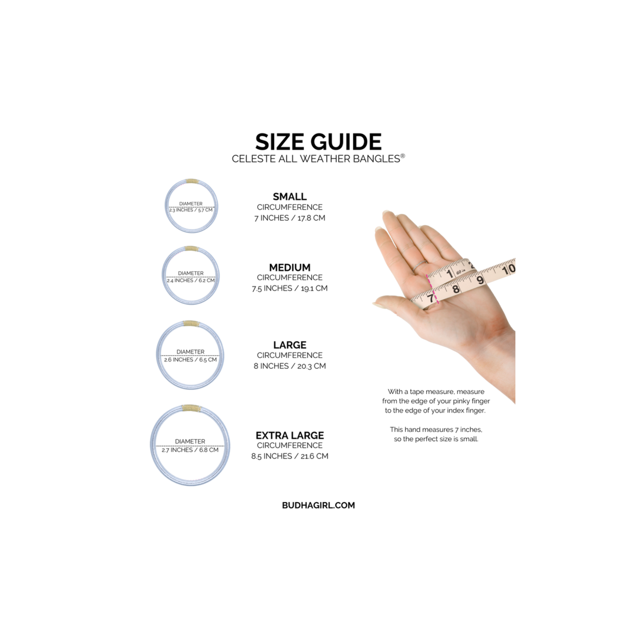 BuDhaGirl Celeste All Weather Bangles (Set of 6) Large