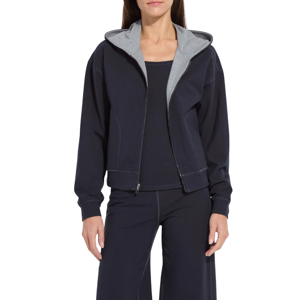 Lysse Jovie Reversible Hoodie -True Navy/Grey Melange